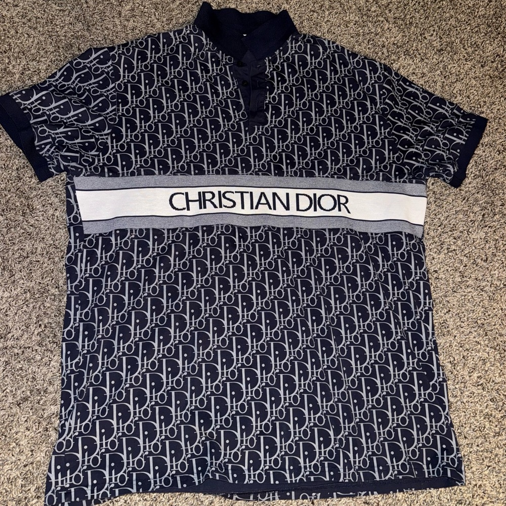 Dior Navy Blue Men's Shirt